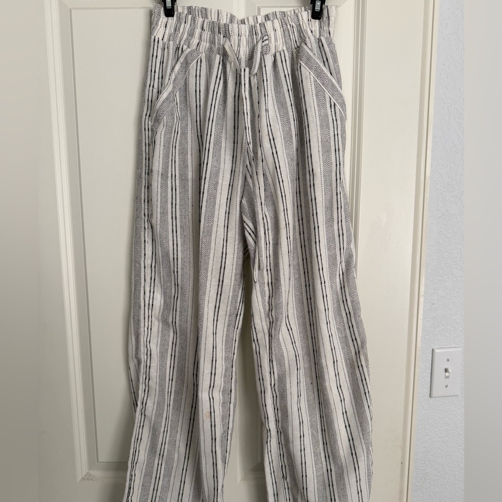 Sienna Sky Black and White Striped Women's Pants
